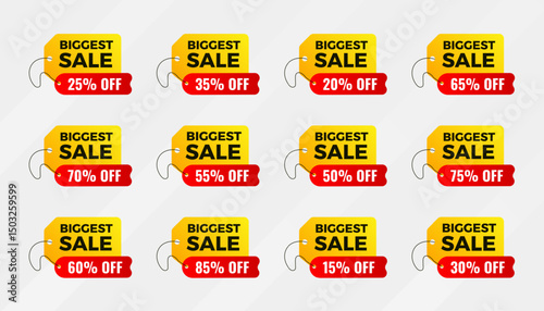 Sale Tag vector template. special offer, big sale, final sale, flash sale background. Discount Promotion marketing poster design for web and Social.