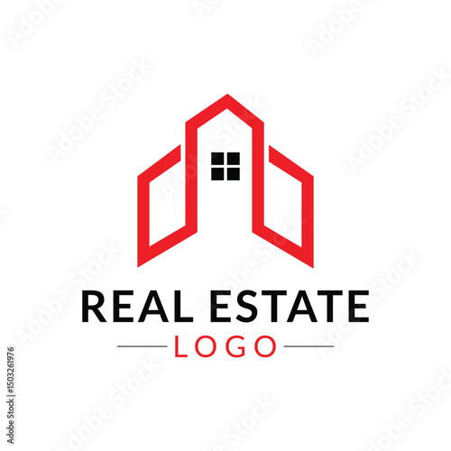 Housing company logo, Construcktion logo, Build house logo with line art simple and elegant. Creative real estate logo and business card template. 