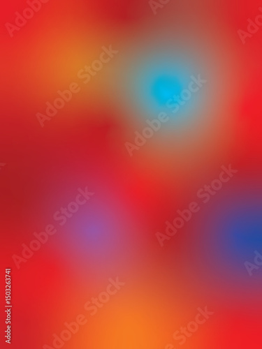Vibrant abstract background with blended colors in red orange and blue hues