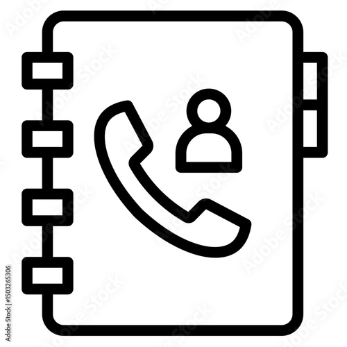 Contact icon in vector illustration