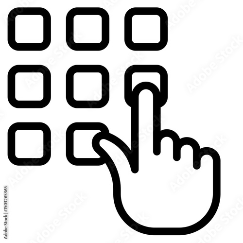 Dial password icon in vector illustration