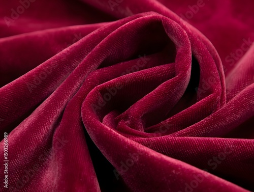 Luxurious Burgundy Velvet: A close-up shot showcasing the supple texture and rich, deep color of elegant burgundy velvet, evoking feelings of opulence and comfort.