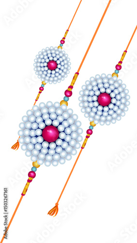 decorative Rakhi for Raksha Bandhan, Indian festival for brother and sister bonding celebration