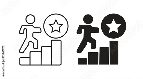 business competition icon, Contains target achievement, success, eps 10 on white background, Vector illustration