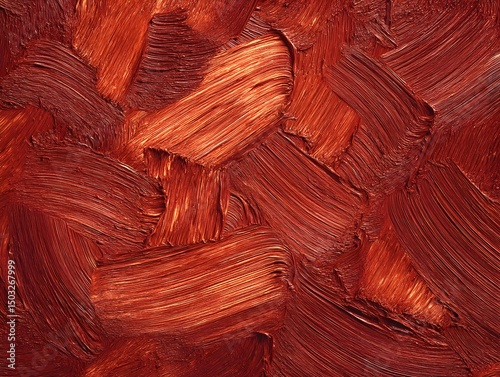 Crimson Strokes: A close-up captures dynamic brushstrokes of rich crimson paint, revealing texture and artistic expression.