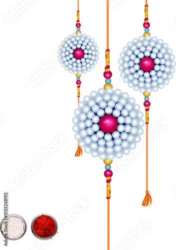 decorative Rakhi for Raksha Bandhan, Indian festival for brother and sister bonding celebration