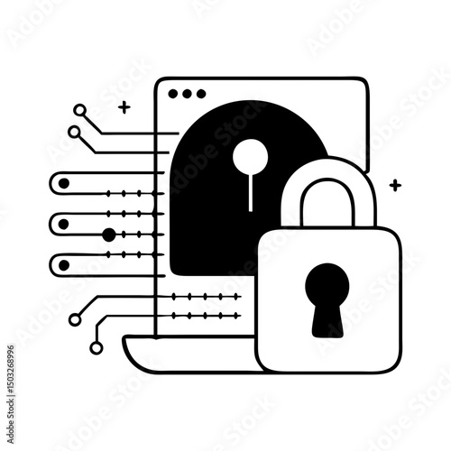 Security system representing a secured server with integrated technology and encryption