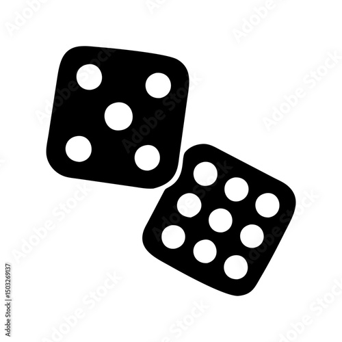 Two dice are rolled showing five and eight, a lucky combination