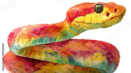 Vibrant colorful snake
