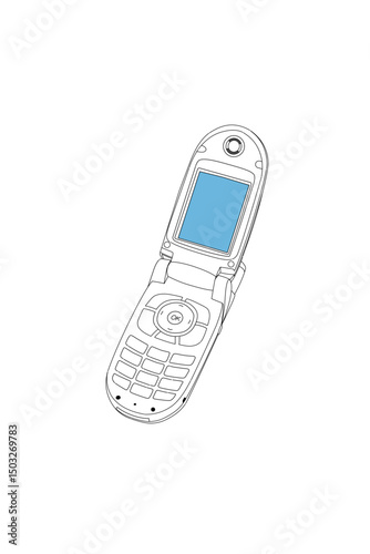 Wallpaper Mural Black and white line art Foldable Phone Technology Torontodigital.ca