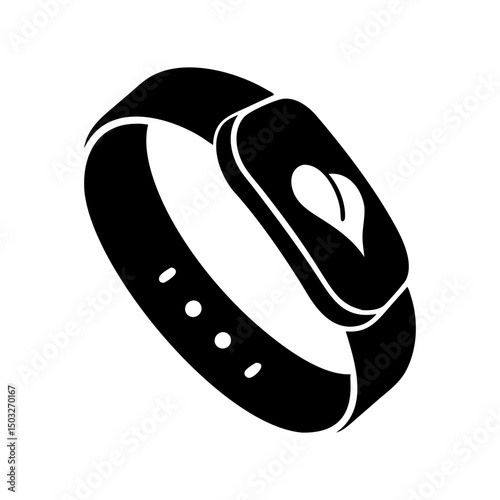 Monochromatic Fitness Tracker with Heart Rate Monitor for Health Tracking