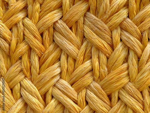 Woven Texture: Golden hues of tightly woven strands create a detailed and intricate texture, ideal for backgrounds or design elements.