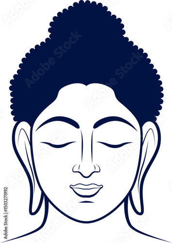 Lord Buddha in meditation for Buddhist festival of Happy Buddha Purnima Vesak