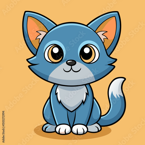 cute vector cartoon cat
