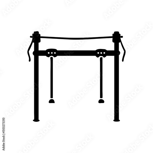 Abstract illustration of a pulley system for exercise or mechanical function