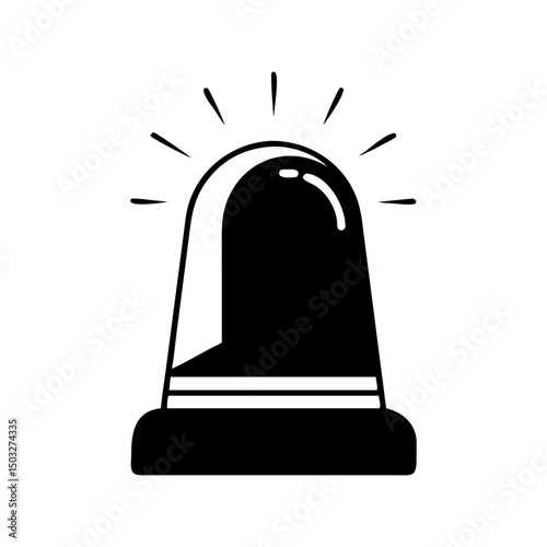 Emergency alert symbol, beacon of warning and safety assistance, for accidents