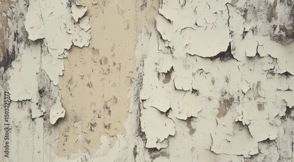 Obraz premium Peeling paint on a weathered surface