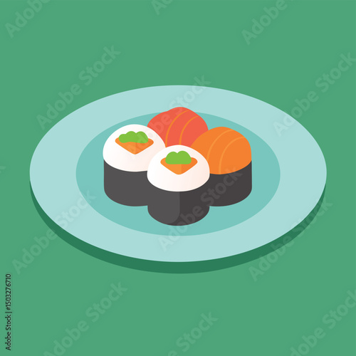 sushi with salmon