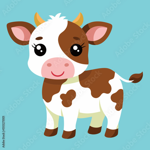 funny cow cartoon vector