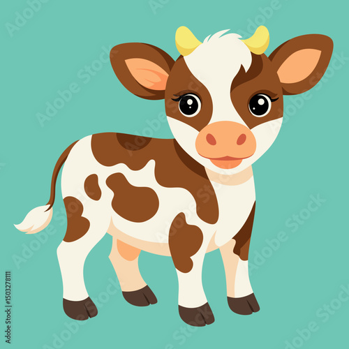 funny cow cartoon vector