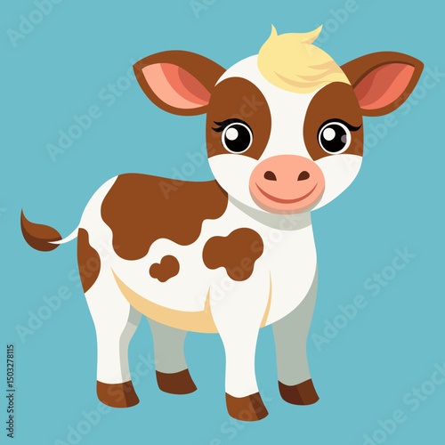 funny cow cartoon vector