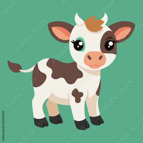 funny cow cartoon vector