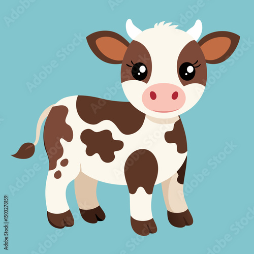 funny cow cartoon vector