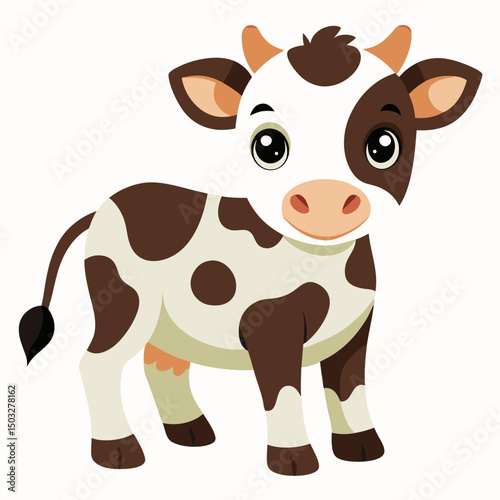 funny cow cartoon vector