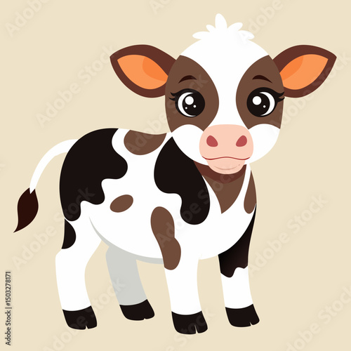 funny cow cartoon vector