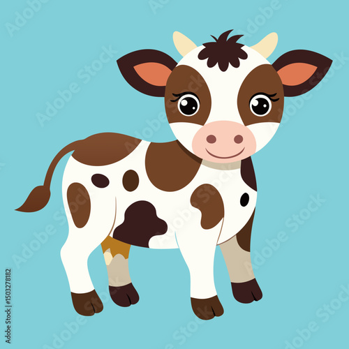 funny cow cartoon vector