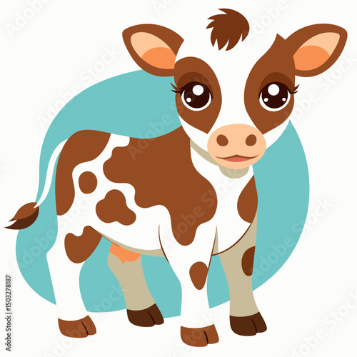 funny cow cartoon vector
