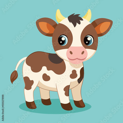 funny cow cartoon vector
