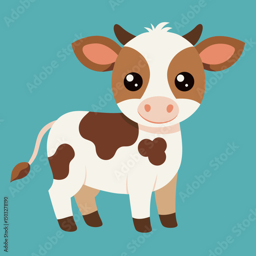 funny cow cartoon vector