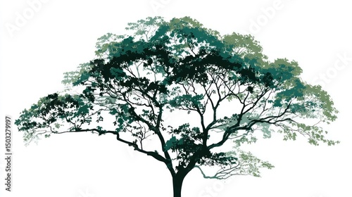 Lush, full, and vibrant tree illustration