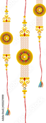 decorative Rakhi for Raksha Bandhan, Indian festival for brother and sister bonding celebration