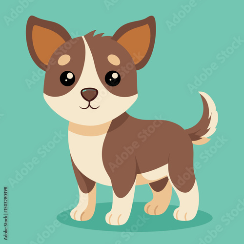cute cartoon vector dog
