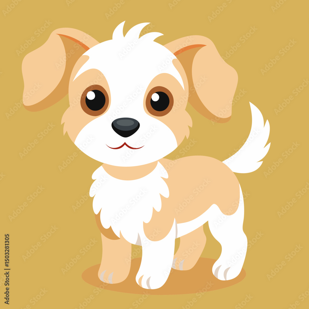 Fototapeta premium cute cartoon vector dog