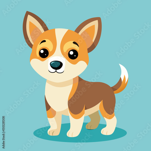 cute cartoon vector dog