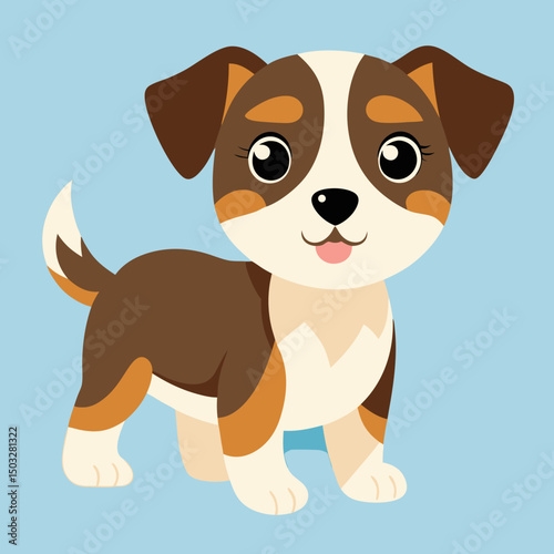 cute cartoon vector dog