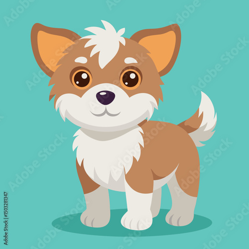 cute cartoon vector dog