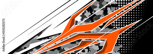 pick up truck and car decal design vector. abstract background livery for vehicle vinyl wrap