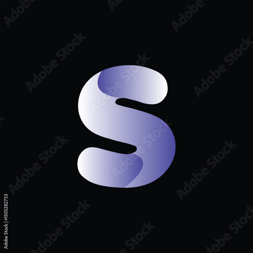 Letter S logo design, company logo, S gradient abstract logo, Logo letter S unique design with blank background