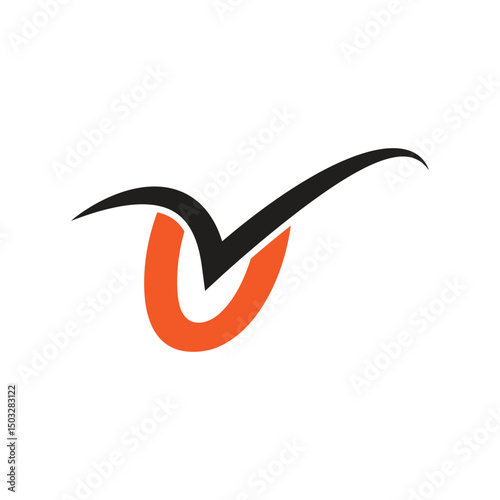 Letter U logo design,Minimalist letter U logo design template, U lettermark, Letter U company logo