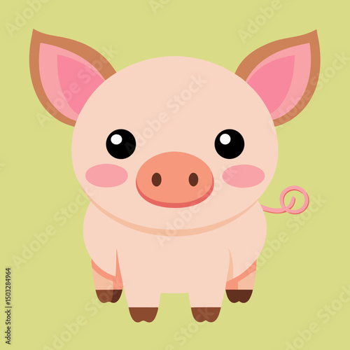 cute cartoon vector pig