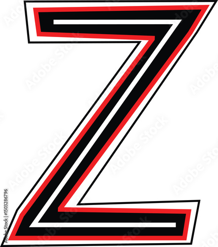 Z letter style icon vector