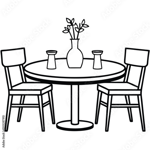 table and chairs