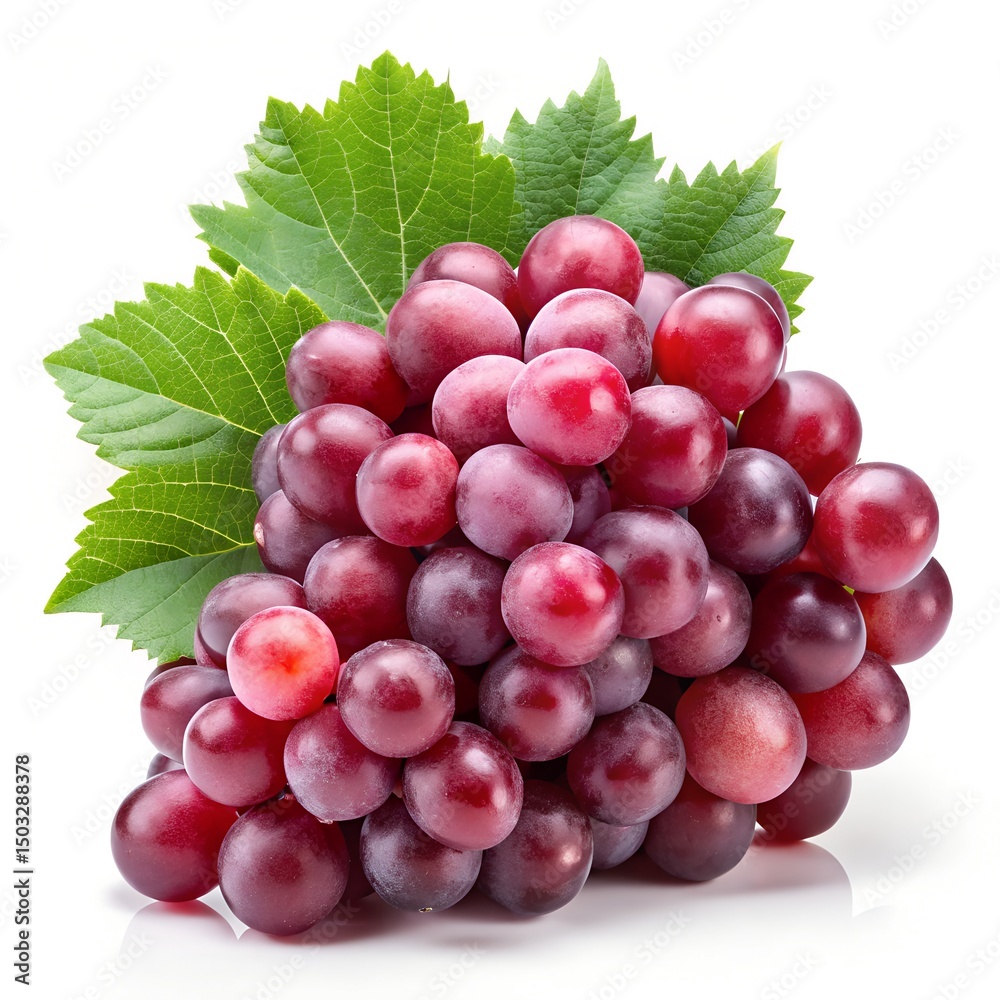Fototapeta premium red grapes isolated on white