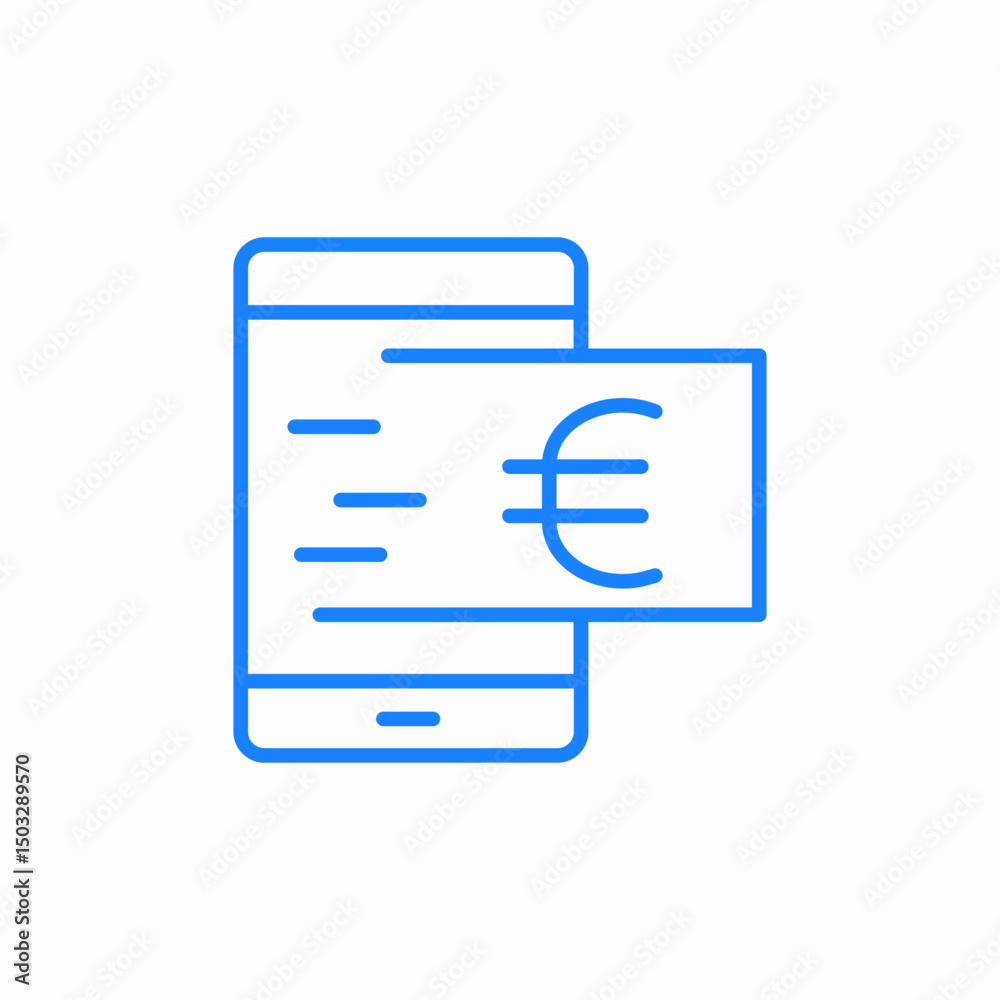 mobile payment euro icon sign vector mobile payment euro icon sign vector