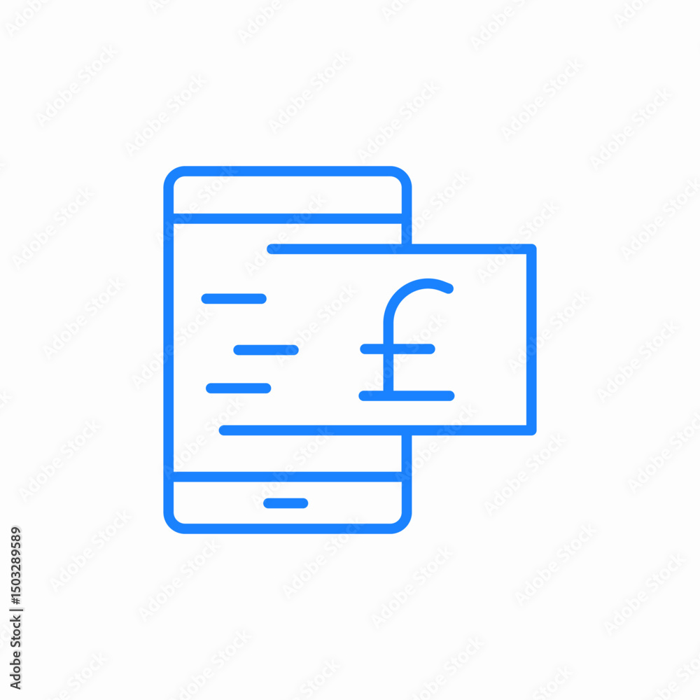 mobile payment pound icon sign vector mobile payment pound icon sign vector