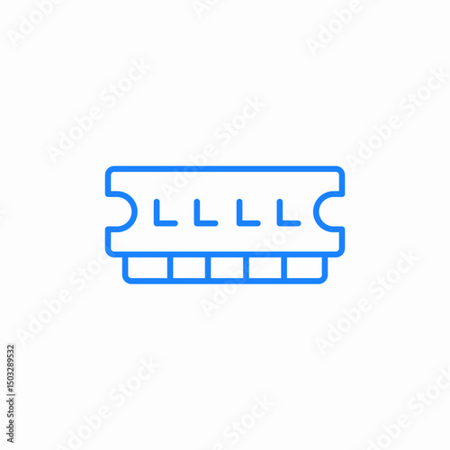 memory module icon sign vector